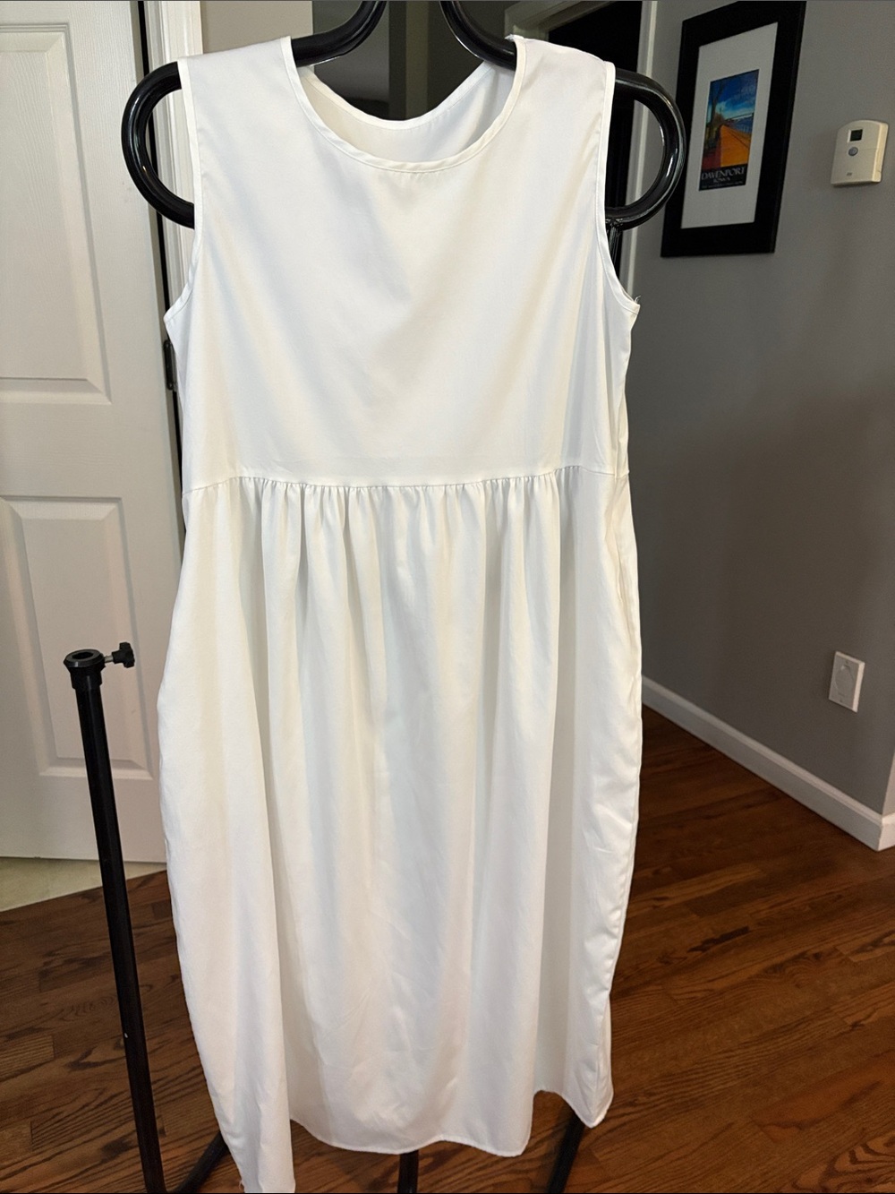 Classic Sleeveless White Maxi Dress